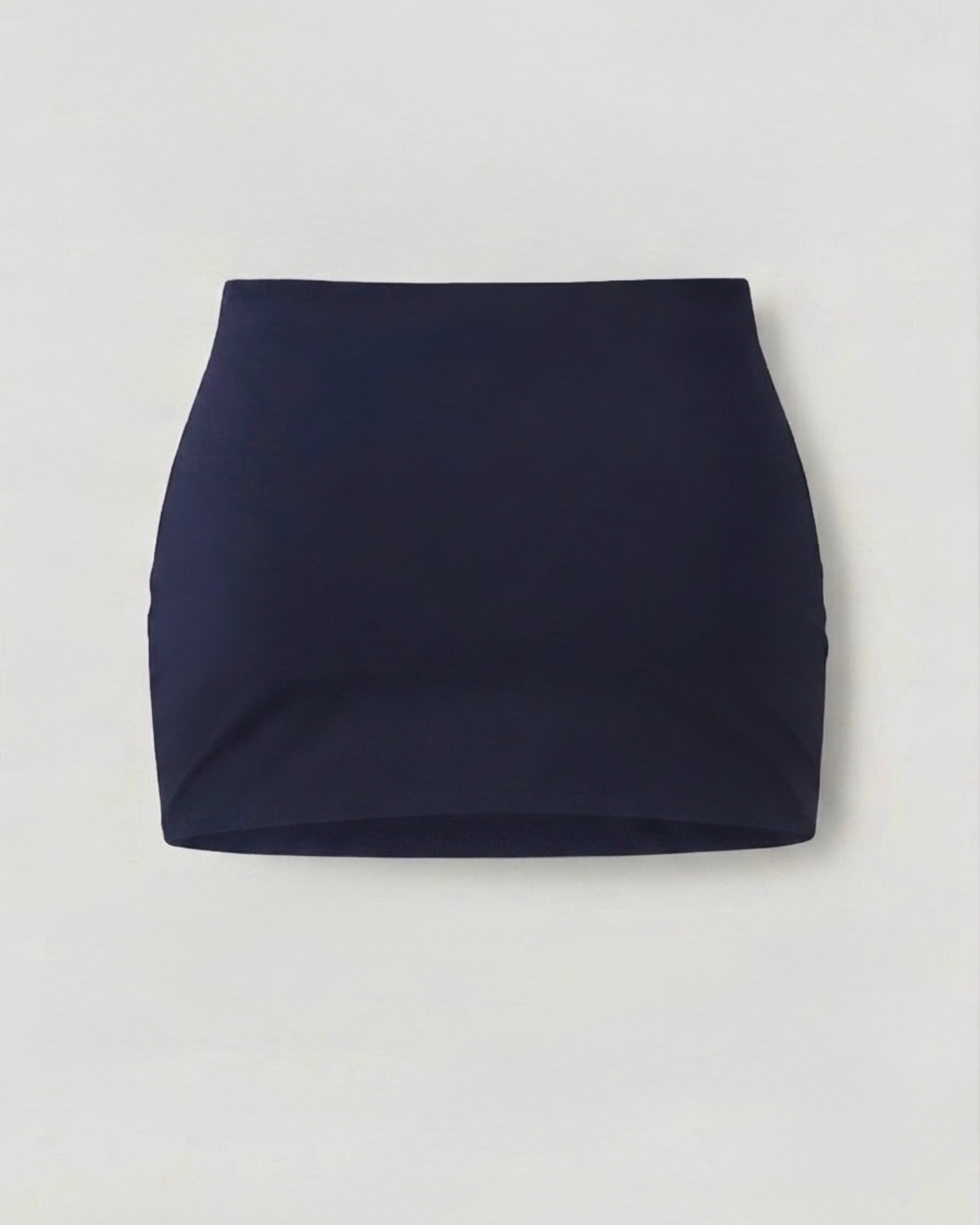 Handmade luxury draped mini skirt in navy