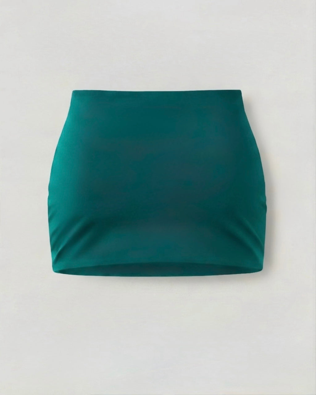Handmade luxury draped mini skirt in teal