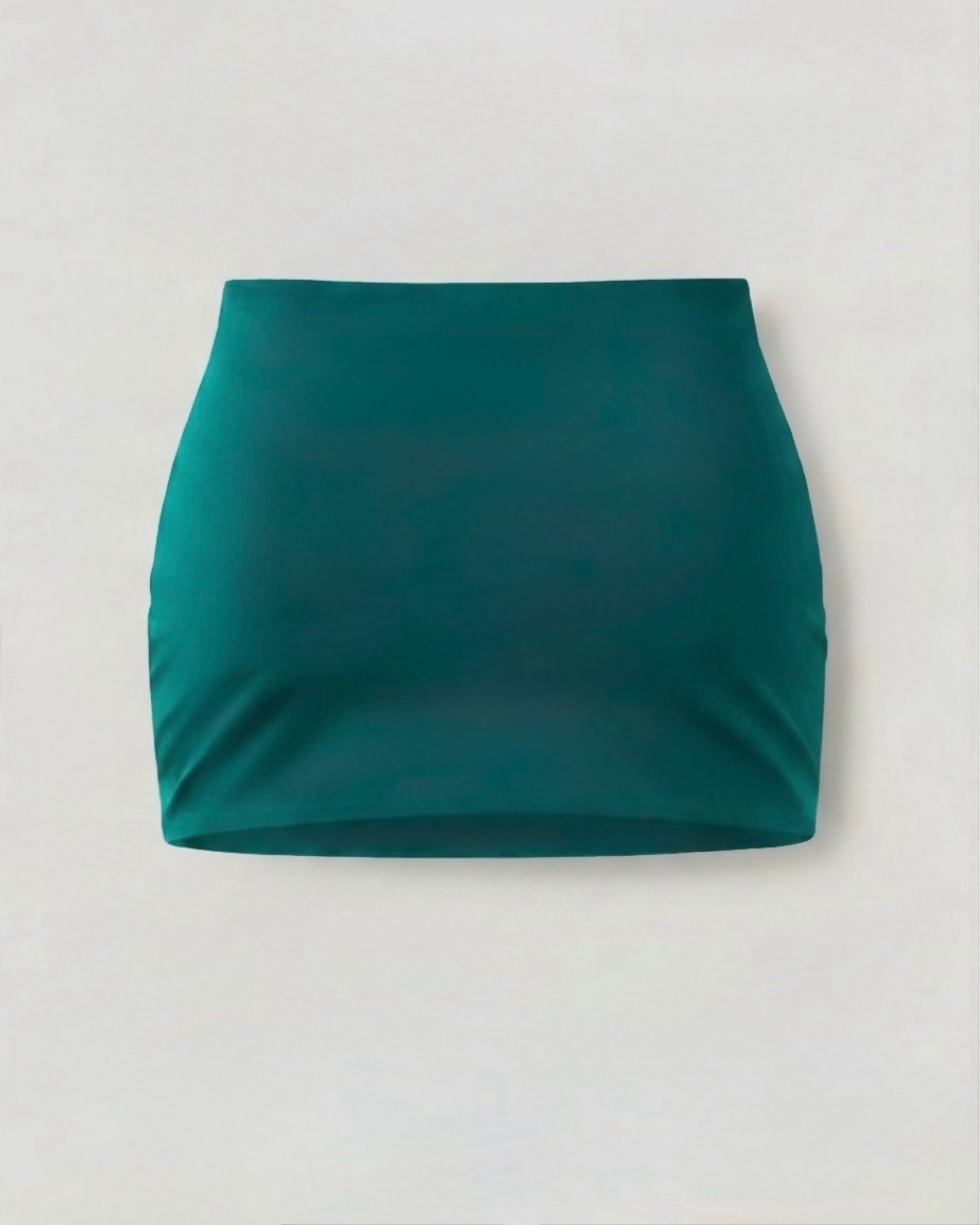 Handmade luxury draped mini skirt in teal
