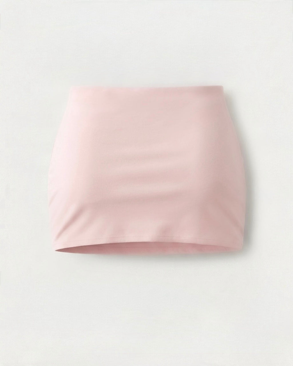 Handmade luxury draped mini skirt in baby pink