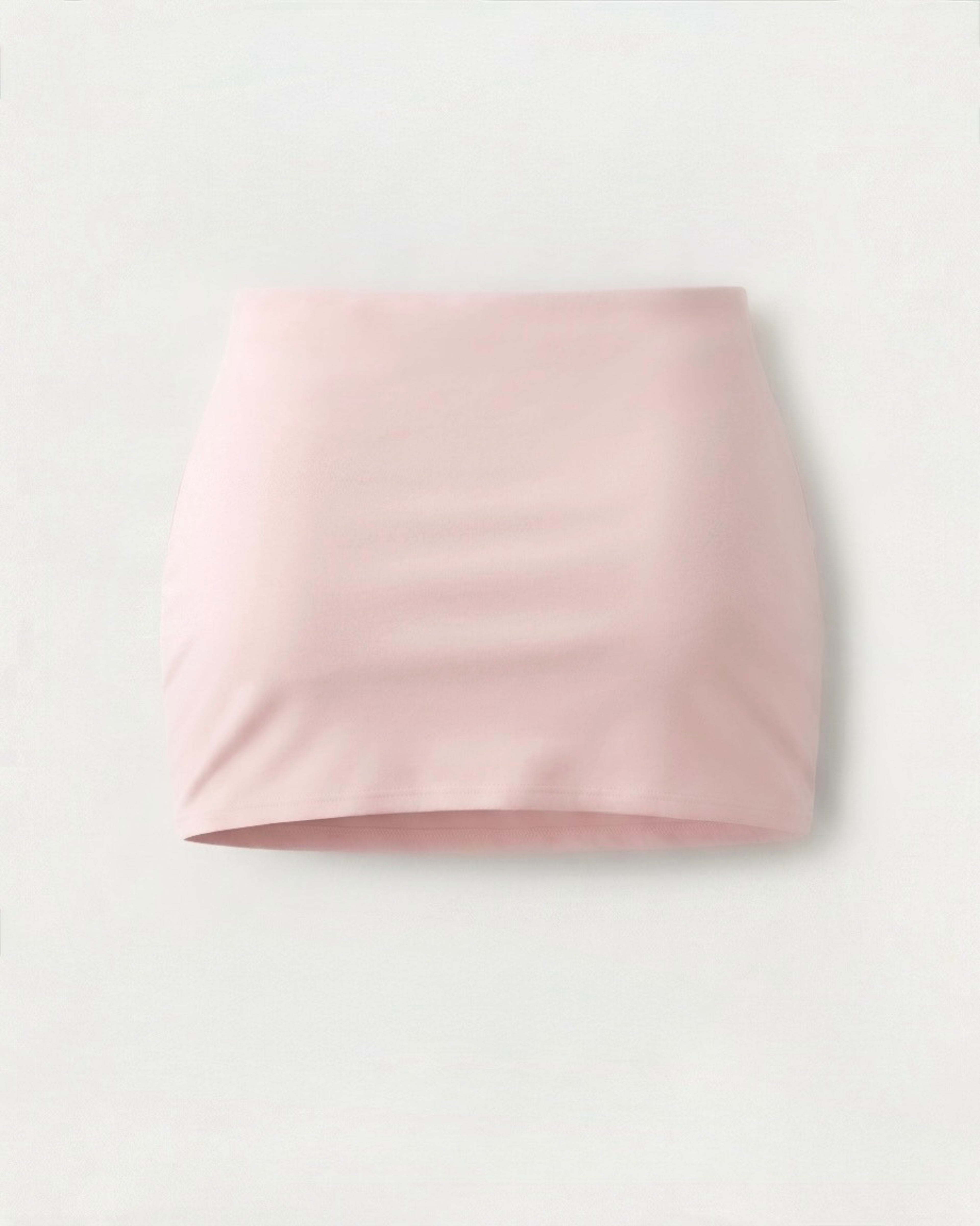 Handmade luxury draped mini skirt in baby pink